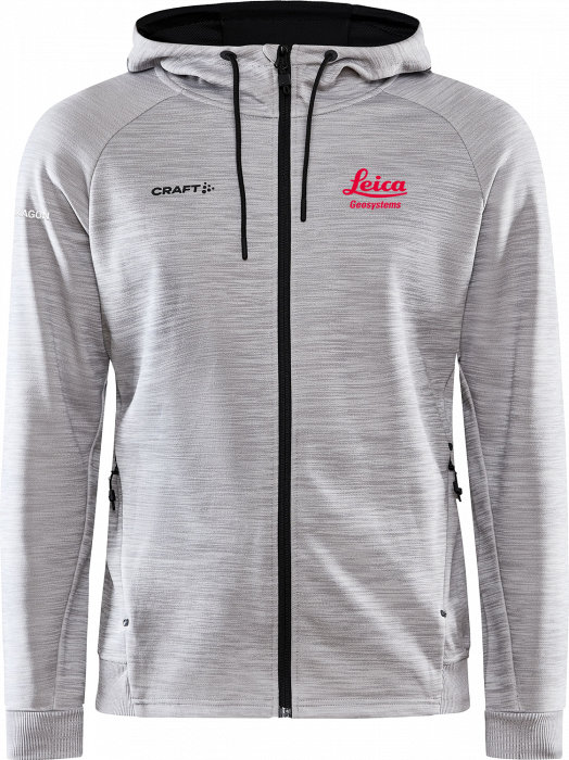 Craft - Leica Full-Zip Hoodie Men (Embroidered) - Szary melanżowy