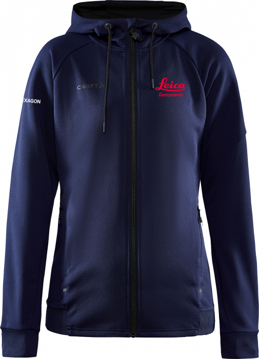 Craft - Leica Full-Zip Hoodie Women (Embroidered) - Bleu marine