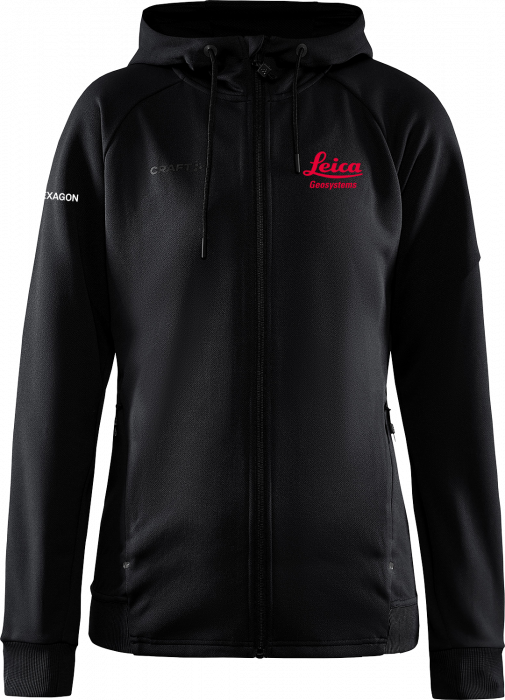 Craft - Leica Full-Zip Hoodie Women (Embroidered) - Nero