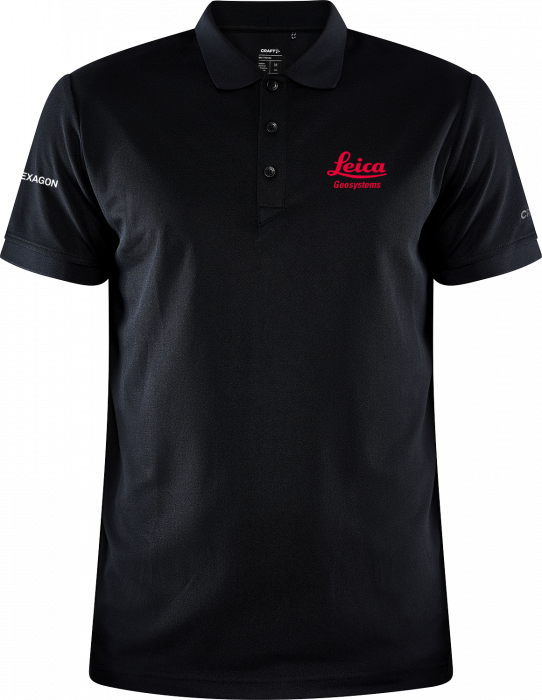 Craft - Leica Polo Herre (Brodering) - Sort