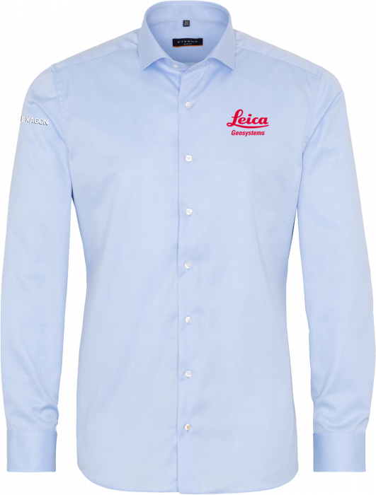 Eterna - Leica Cover Shirt Slim Fit (Embroidered) - Ljusblå