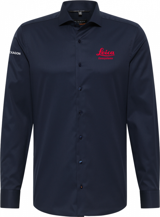 Eterna - Leica Cover Shirt Slim Fit (Embroidered) - Marin