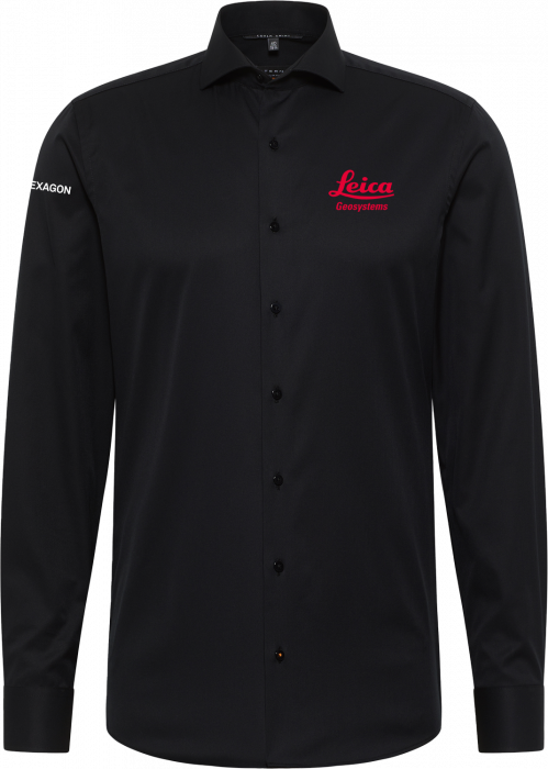 Eterna - Leica Cover Shirt Slim Fit (Embroidered) - Black