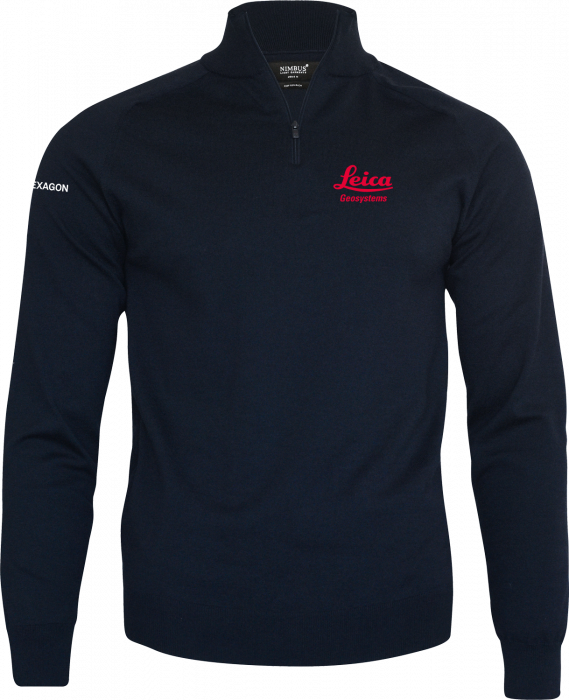 Nimbus CPH - Leica 1/4 Zip Striktrøje Herre (Brodering) - Navy