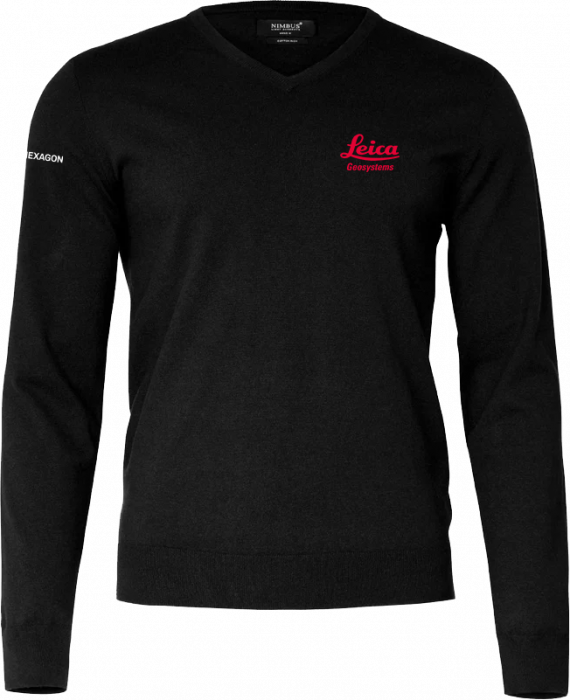 Nimbus CPH - Leica V-Neck Men (Embroidered) - Svart