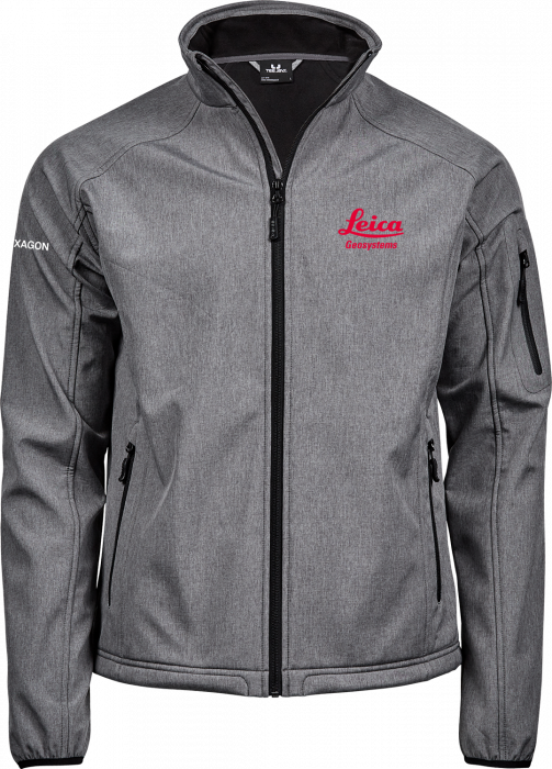 Tee Jays - Leica Softshell Jakke (Brodering) - Grey melange